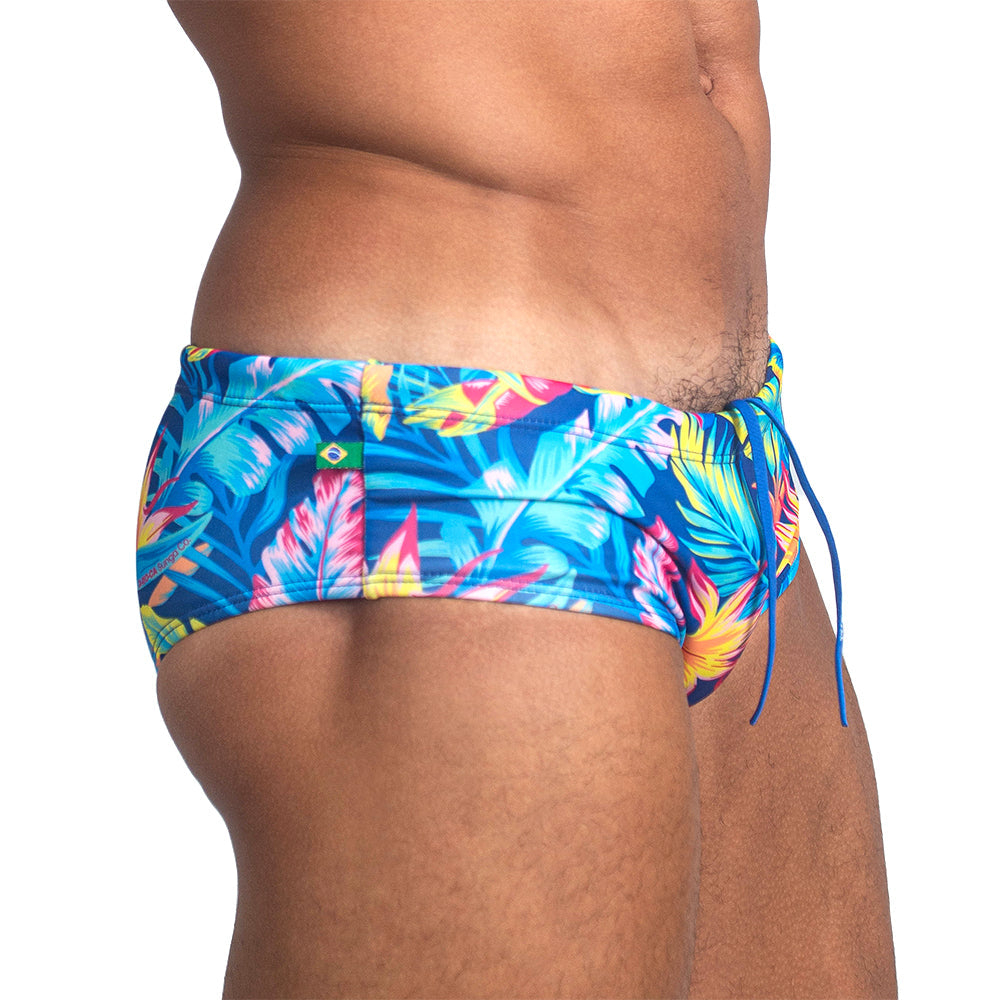 Leme Floral Print Sunga,  Men's Designer Swimwear