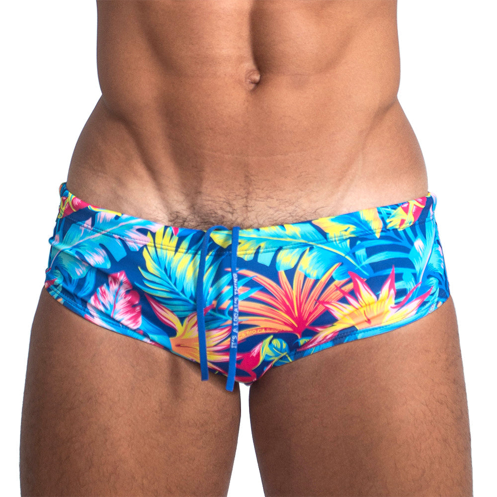 Leme Floral Print Sunga,  Men's Designer Swimwear