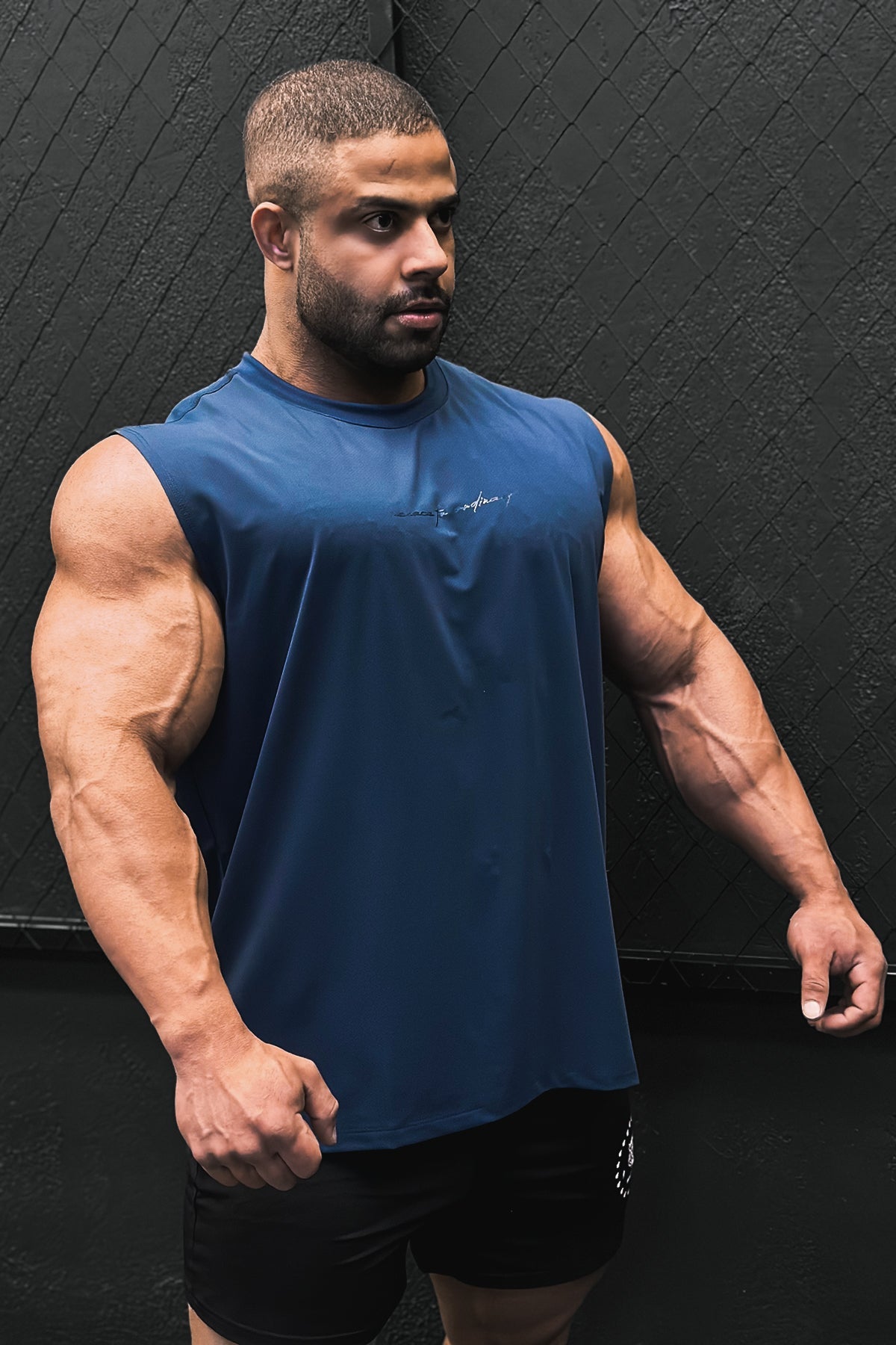 Jed North Men's JN Active Muscle Tee - Navy Blue