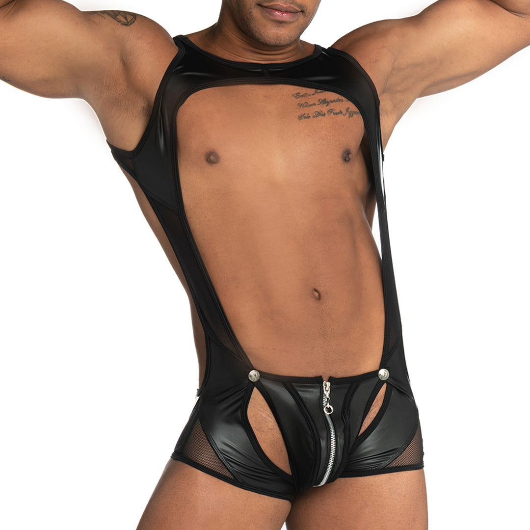 Fetiche Black Zipper Singlet by Gigo Underwear - Fetiche Black Zipper Singlet | Mens underwear by GIGO Underwear