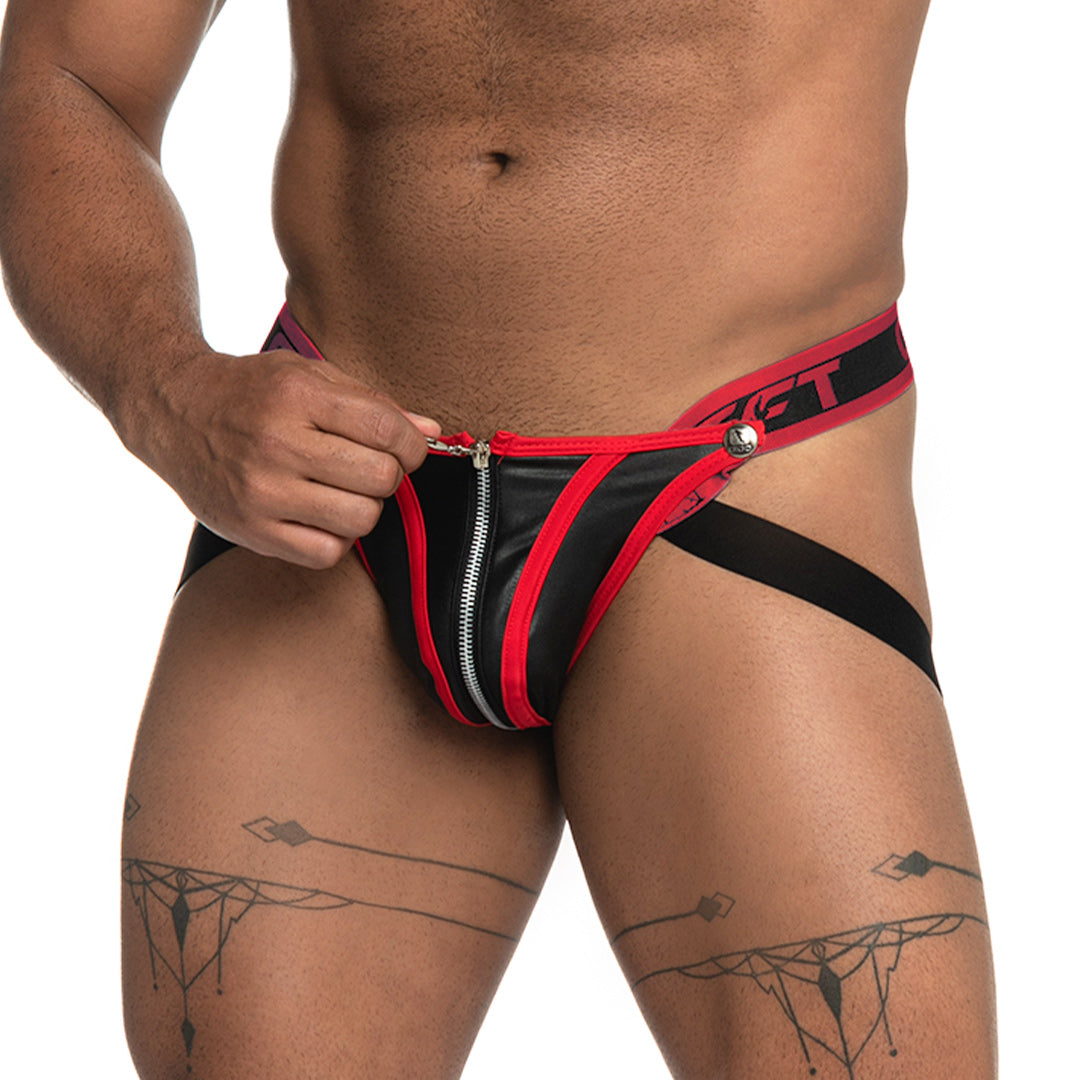 Fetiche Red Zipper Jockstrap by Gigo Underwear - Fetiche Red Zipper Jockstrap | Mens underwear by GIGO Underwear