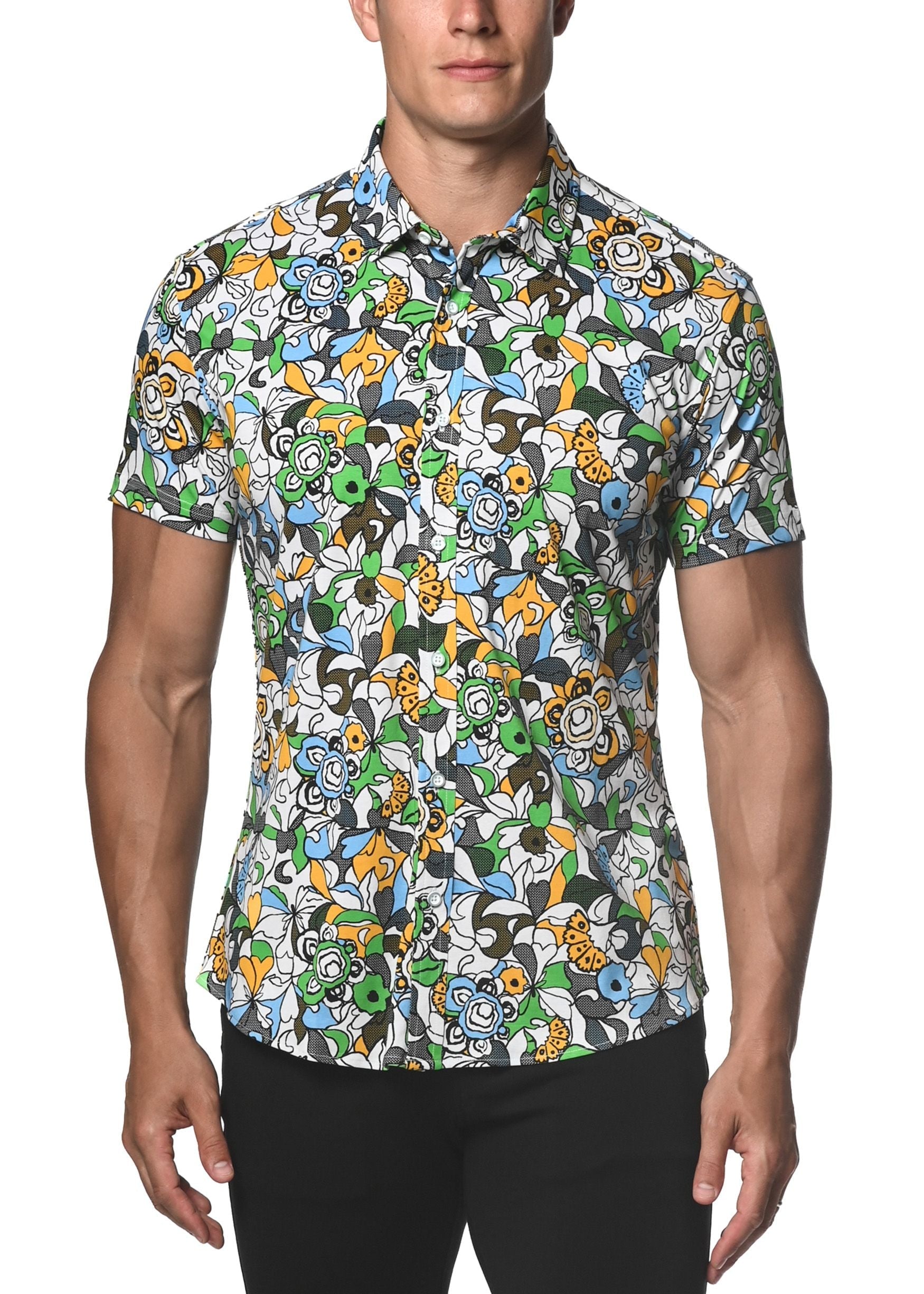 FLEUR STRETCH KNIT SHIRT - DealByEthan.gay loves ST33LE