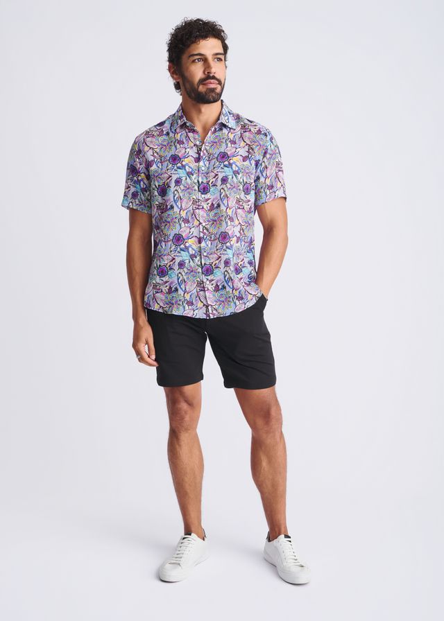 FLORAL LIGHTWEIGHT LINEN TENCEL S/S SHIRT - DealByEthan.gay loves POSTMARC