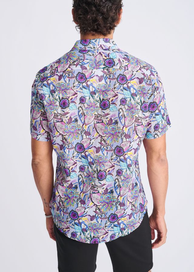 FLORAL LIGHTWEIGHT LINEN TENCEL S/S SHIRT - DealByEthan.gay loves POSTMARC