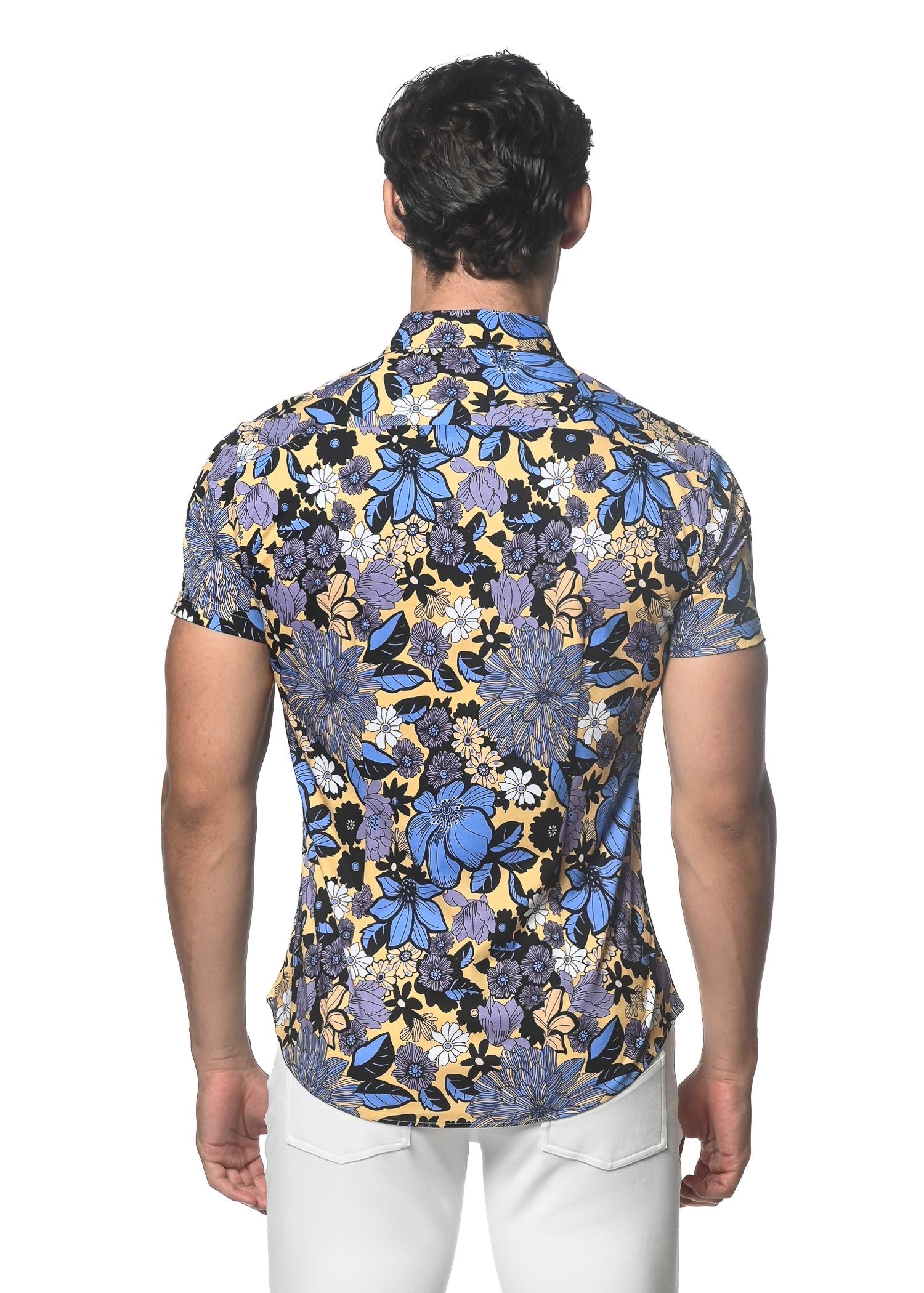 FLORAL PRINT STRETCH KNIT SHIRT - DealByEthan.gay loves ST33LE