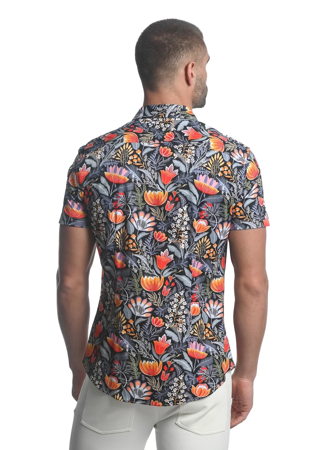 FLORAL STRETCH KNIT SHIRT - DealByEthan.gay loves ST33LE