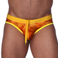 Floral Yellow Swim Brief by Gigo Underwear