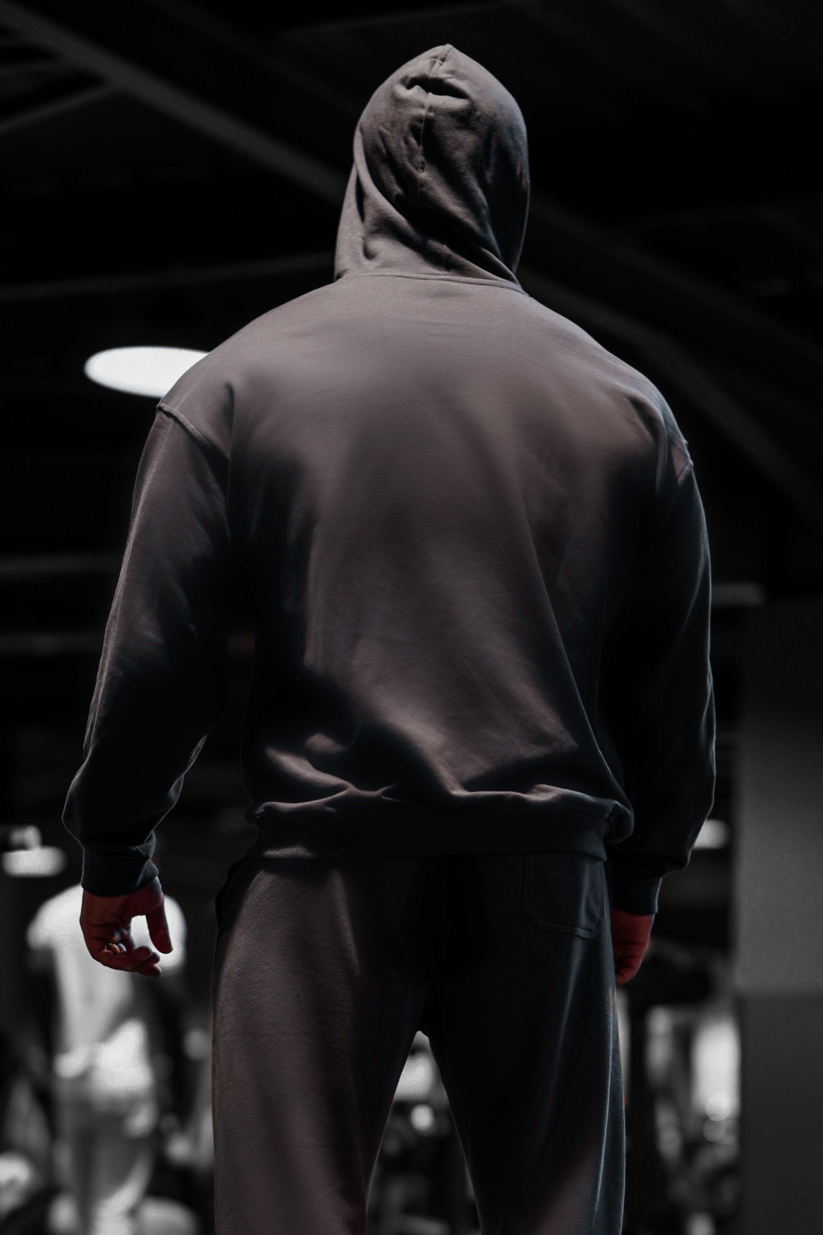 Jed North Essentials Relaxed Hoodie - Dunkelgrau