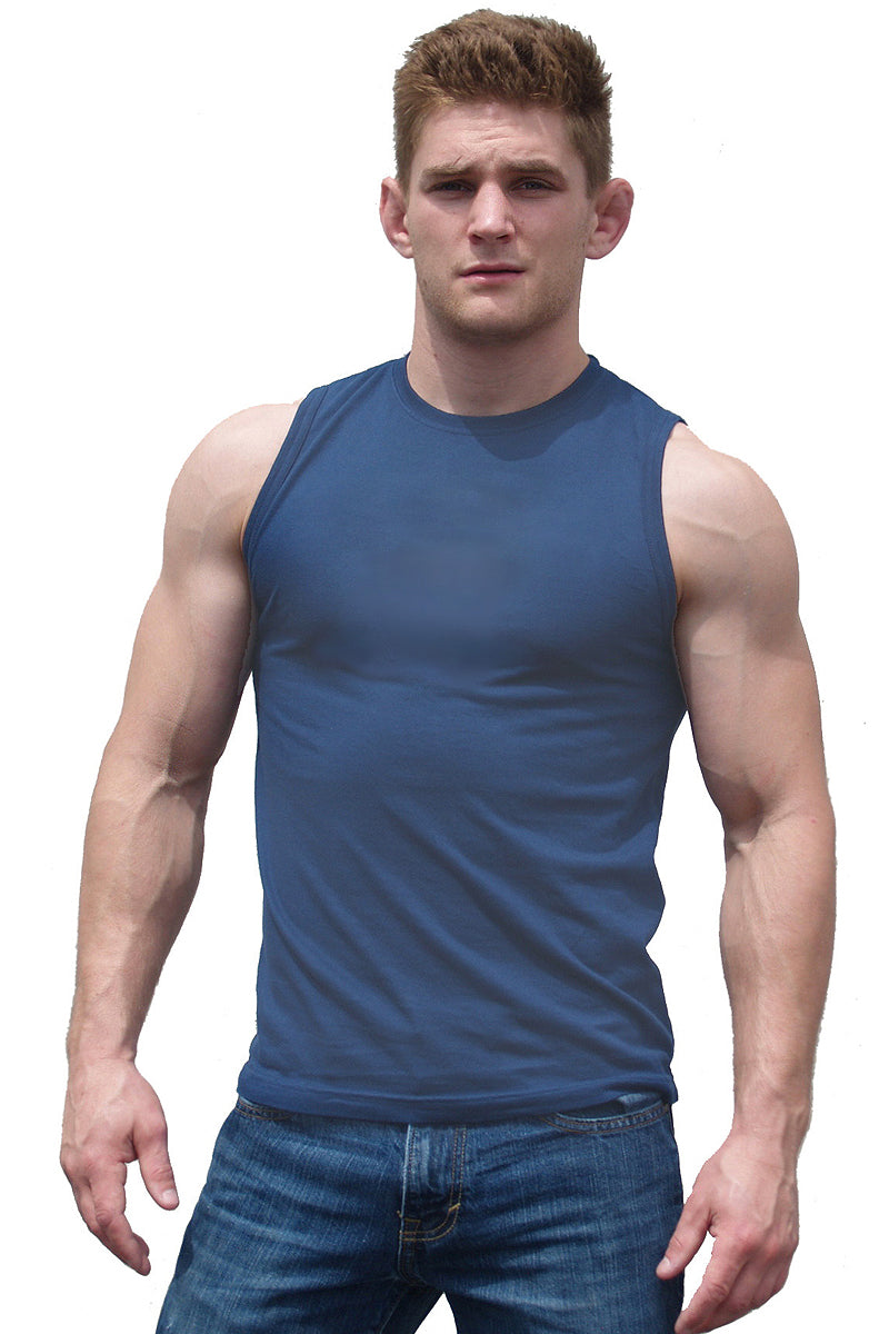 Faded Navy Sleeveless Athletic Fit Barefront - DealByEthan.gay loves Ajaxx63
