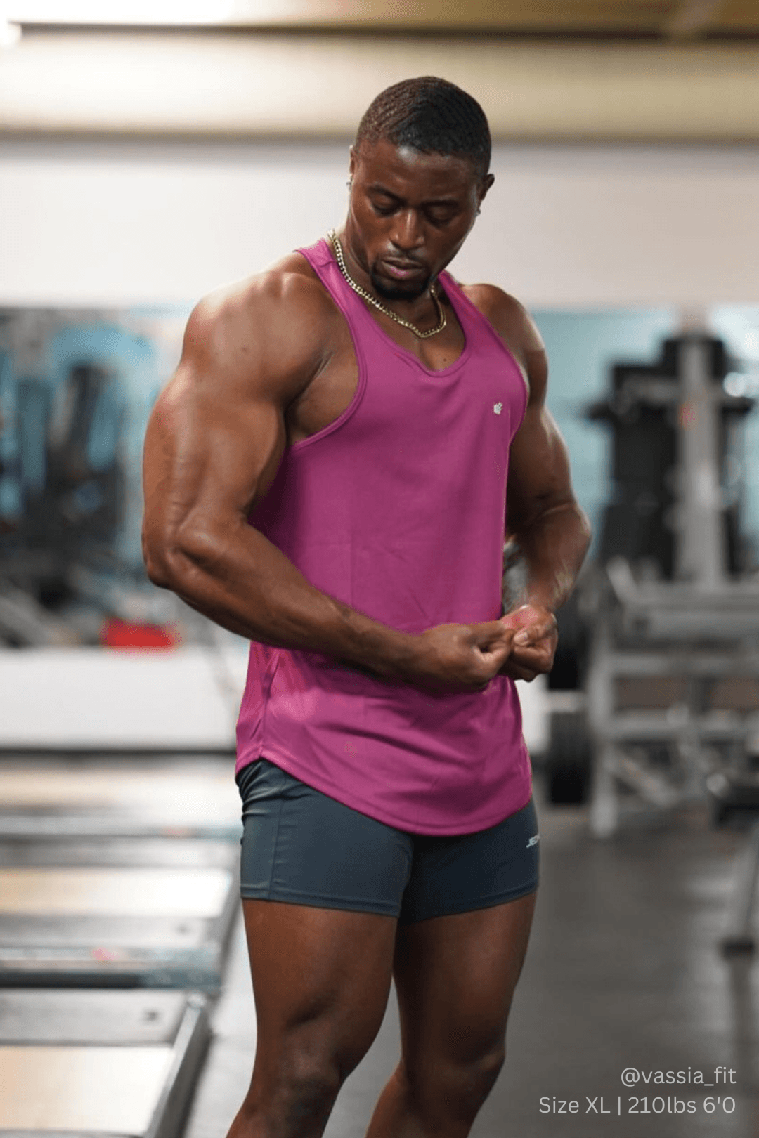 Fast-Dry Bodybuilding Workout Stringer - Magenta - DealByEthan.gay loves Jed North