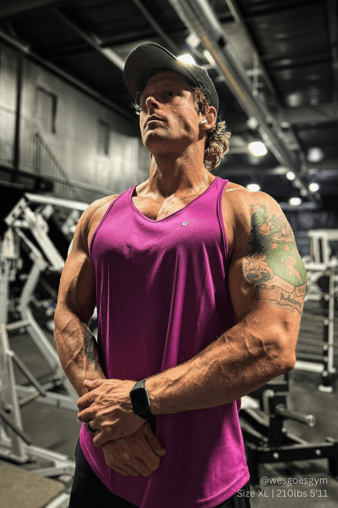 Fast-Dry Bodybuilding Workout Stringer - Magenta - DealByEthan.gay loves Jed North
