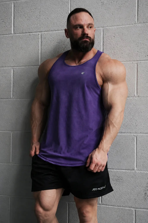 Jed North Men's Fast-Dry Bodybuilding Workout Stringer - Dusted Violet