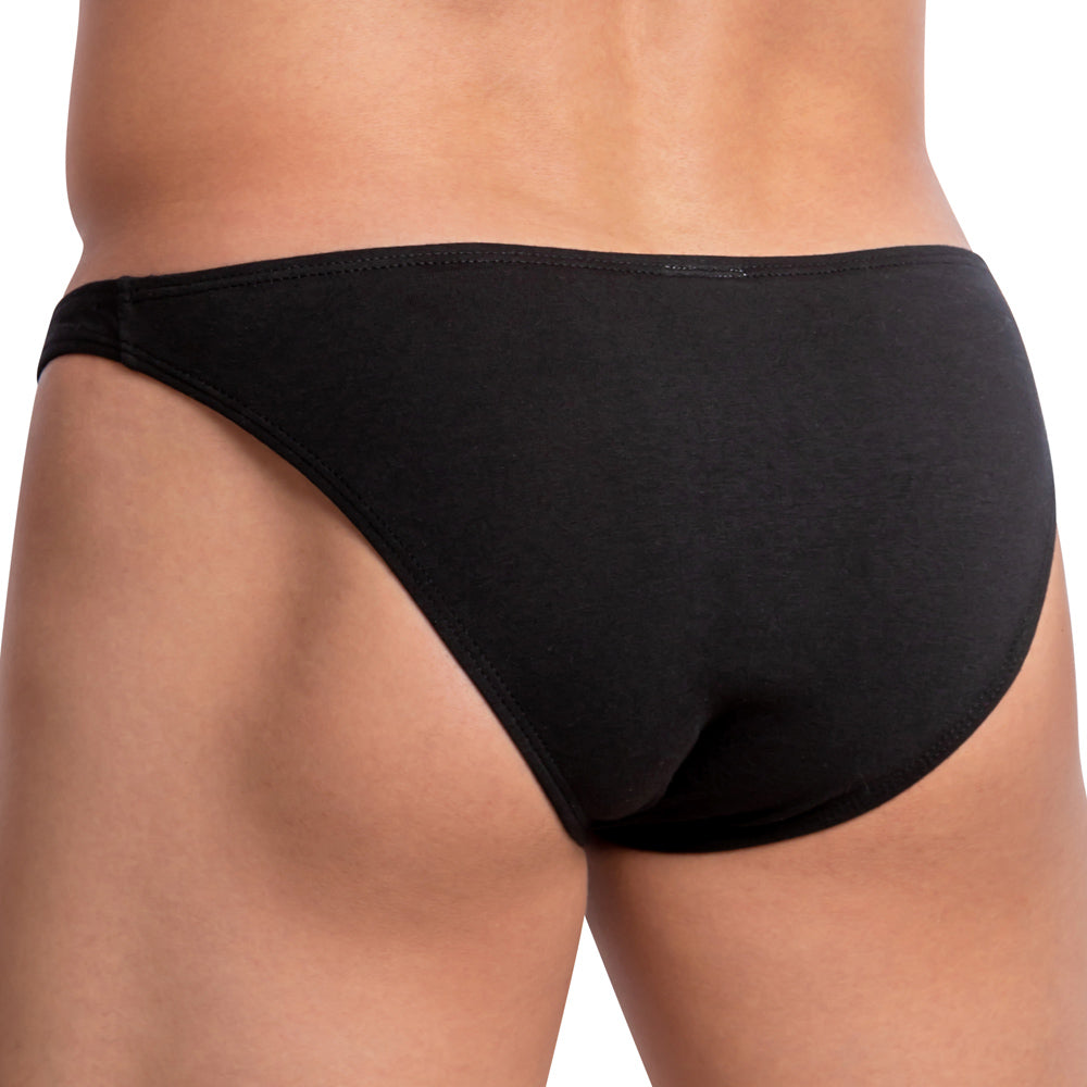 Black feel fei017 bikini brief made of smooth stretchy fabric with a simple seamless design