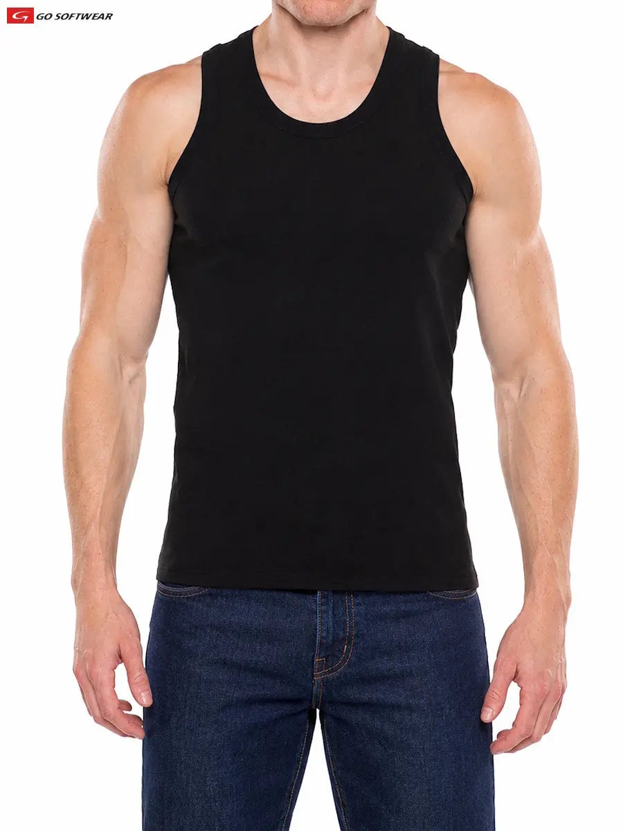 Go Softwear 2735 Men's Body Fit Tank Onyx