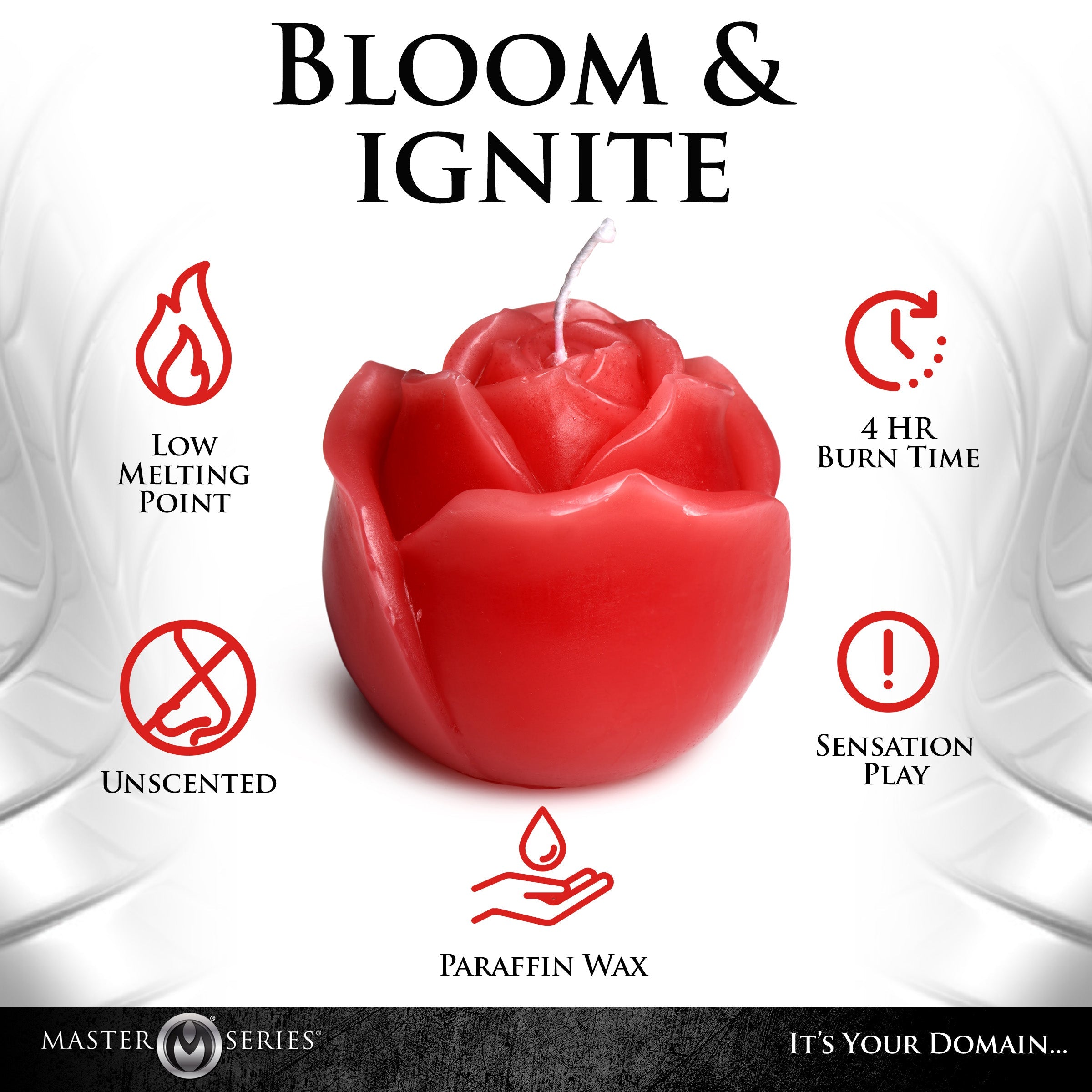 Flaming Rose Drip Candle - DealByEthan.gay loves Master Series