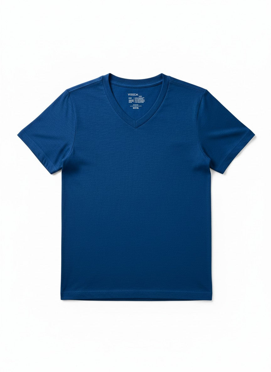 Camiseta Vertical Sport de cuello en V con textura flameada para hombre
