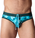 Floral Blue Swim Brief by Gigo Underwear