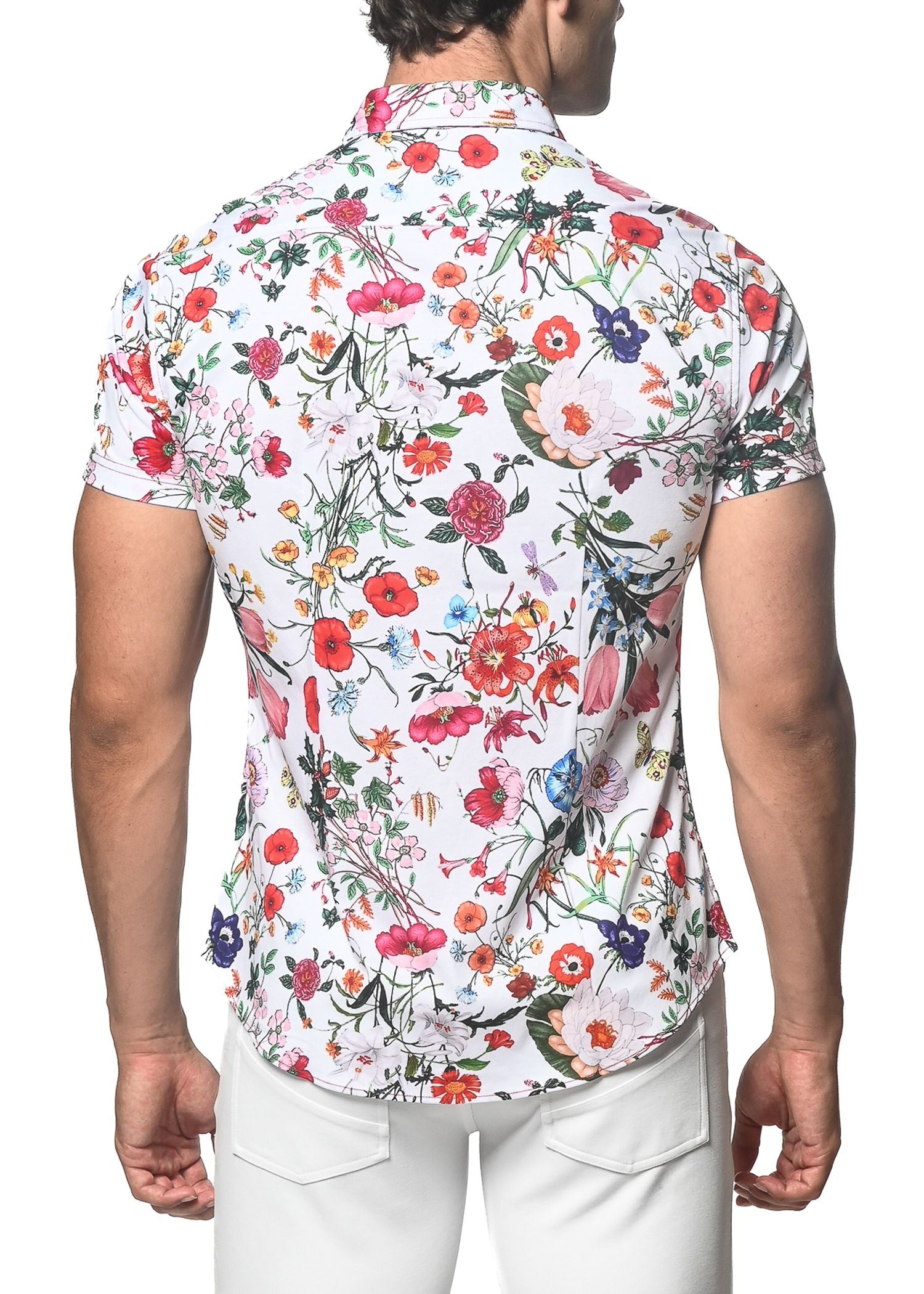 GARDEN PRINT STRETCH KNIT SHIRT - DealByEthan.gay loves ST33LE