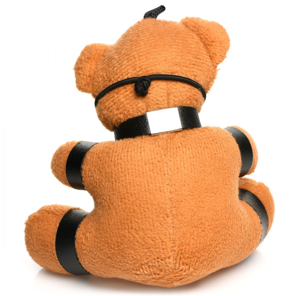 Geknebelter Teddybär Schlüsselanhänger