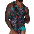 Garden Blue Tank by Gigo Underwear