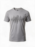 T.R. Premium Herren 3D-Abstract-T-Shirt – Cool Grey
