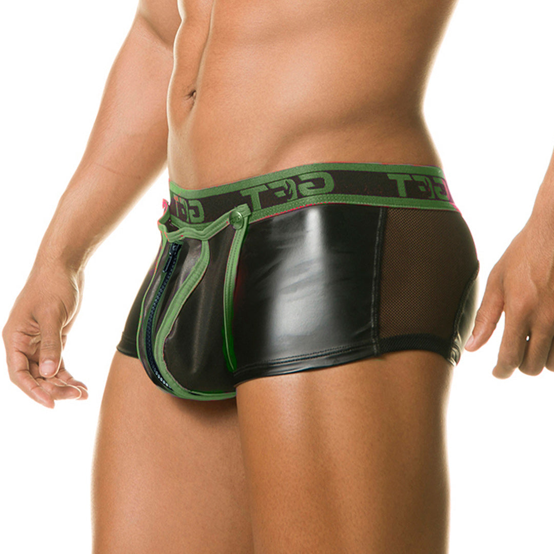 Gigo 1 Fetiche Green Trunk Zipper - DealByEthan.gay loves Gigo Underwear