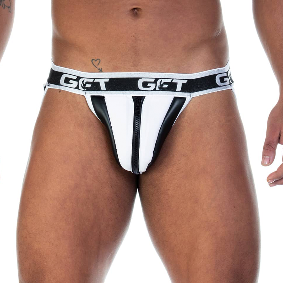 Gigo 2 Fetiche White Zipper Jockstrap - DealByEthan.gay loves Gigo Underwear
