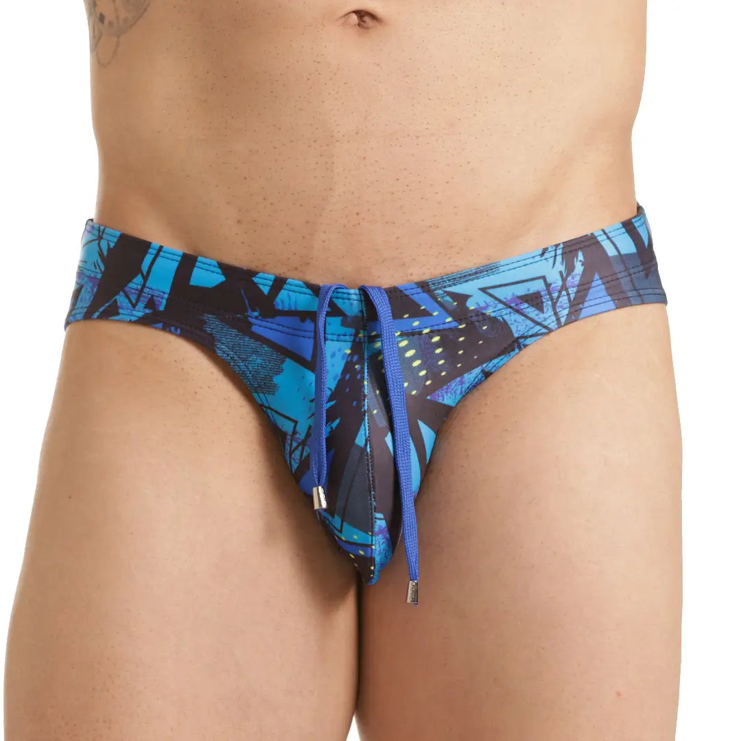 ABSTRACT SWIM BRIEF - Men's printed swimsuit thong