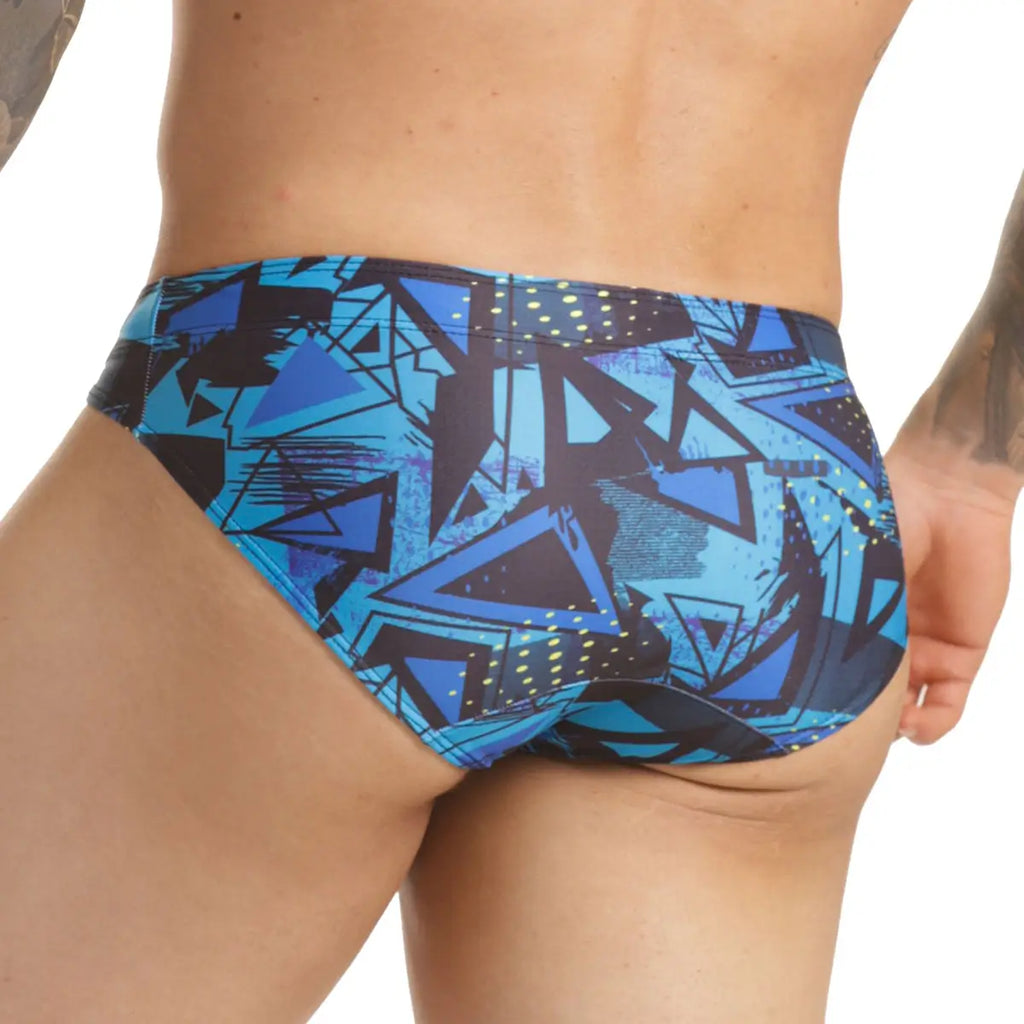 ABSTRACT SWIM BRIEF - Men's printed swimsuit thong
