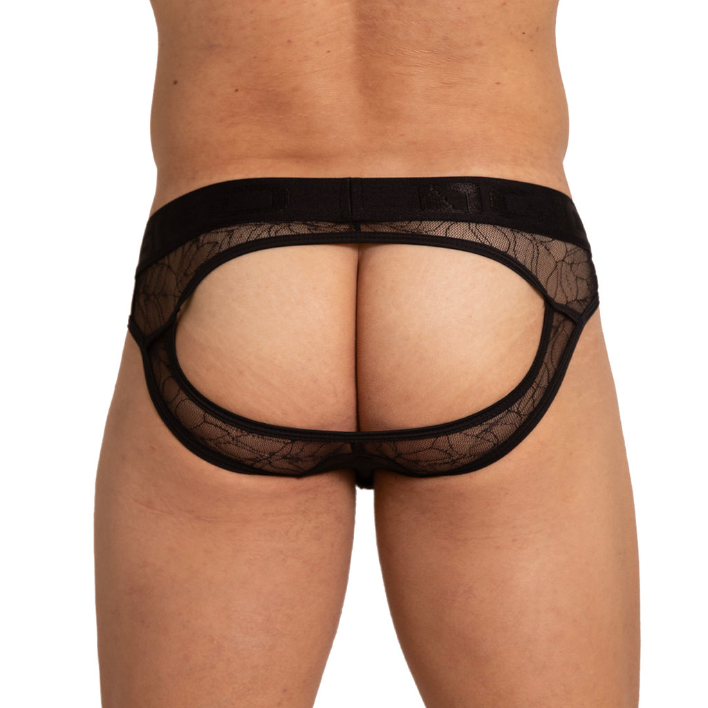 AMAZONIA BRIEF JOCK - Men's black underwear, sexy jockstrap for men