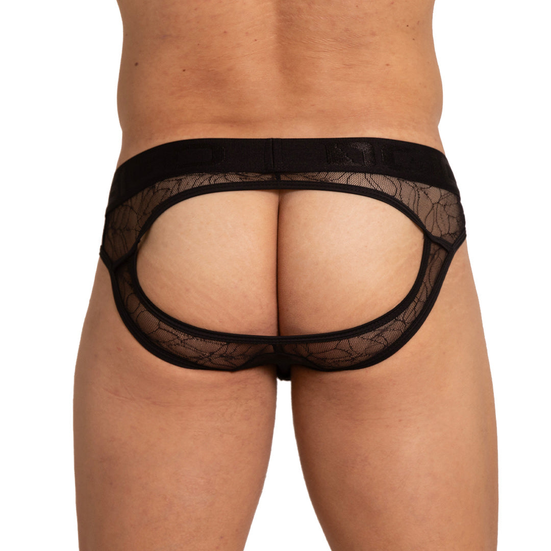 AMAZONIA BRIEF JOCK - Men's black underwear, sexy jockstrap for men