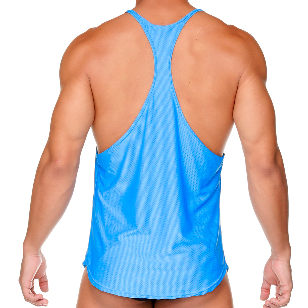 ARAB BLUE TANK - Sexy blue t-shirt for men, sleeveless t-shirt