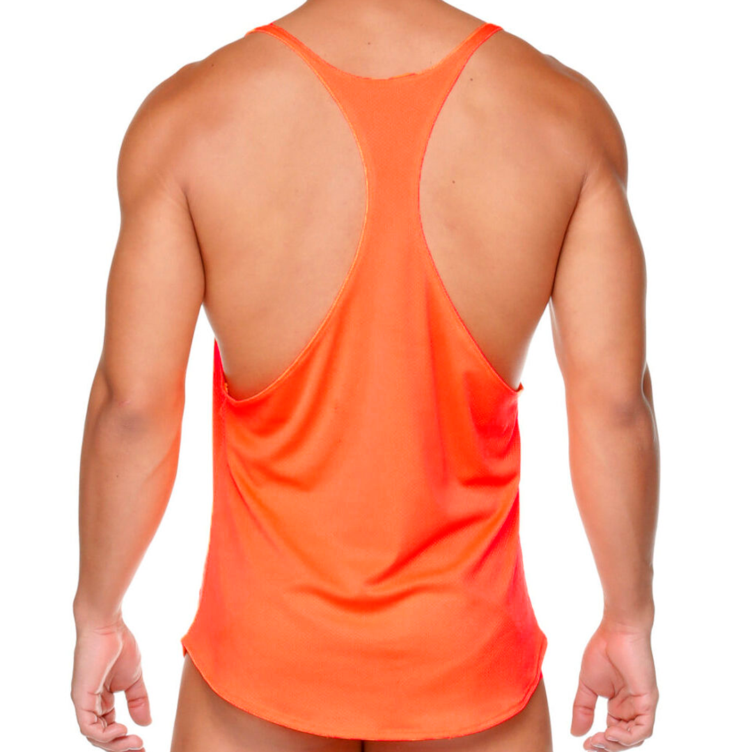 ARAB ORANGE TANK - Sexy orange t-shirt for men, sleeveless t-shirt