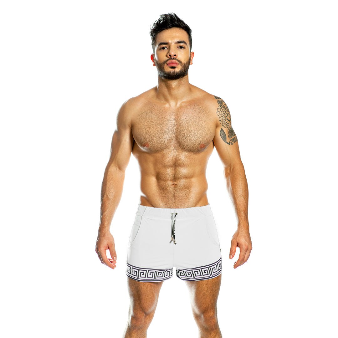 Gigo Arabesque White Beachwear - DealByEthan.gay loves Gigo Underwear