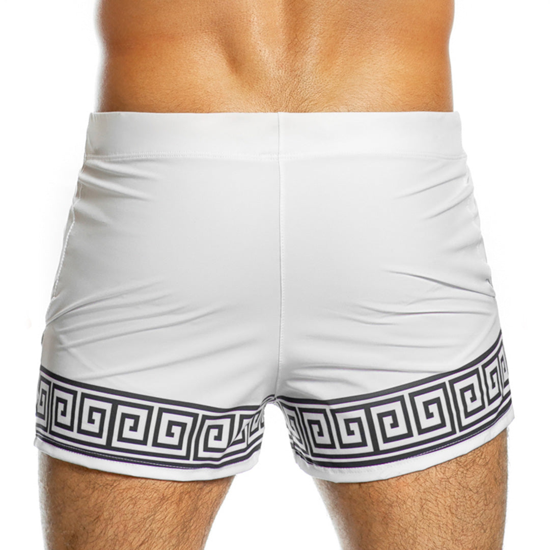 Gigo Arabesque White Beachwear - DealByEthan.gay loves Gigo Underwear
