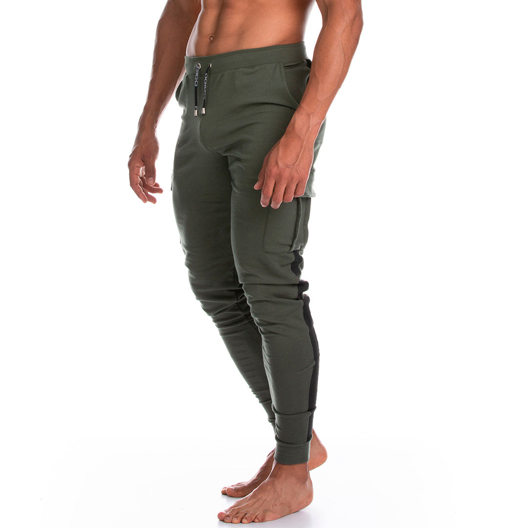 ATLETA GREEN SPORTPANTS - Men's military green sport trousers 