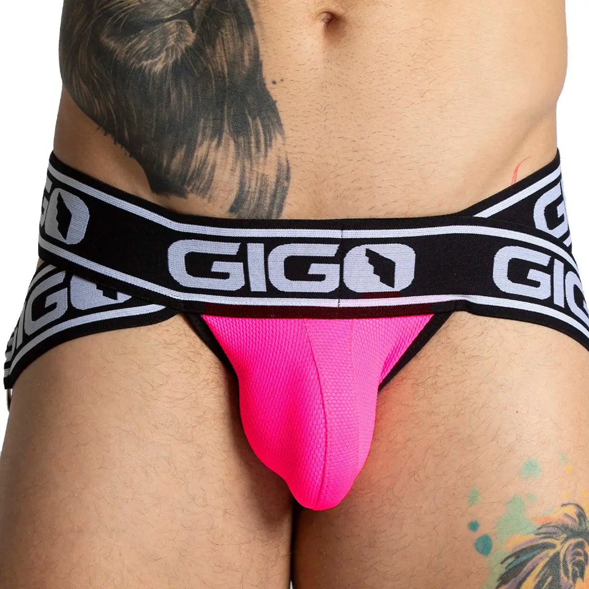 AUDACY FUCHSIA JOCK - Men's fucshia underwear, sexy men's jockstrap with cup for enhancement