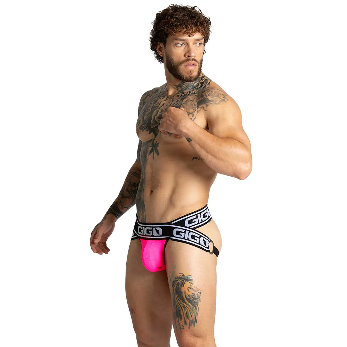 AUDACY FUCHSIA JOCK - Men's fucshia underwear, sexy men's jockstrap with cup for enhancement