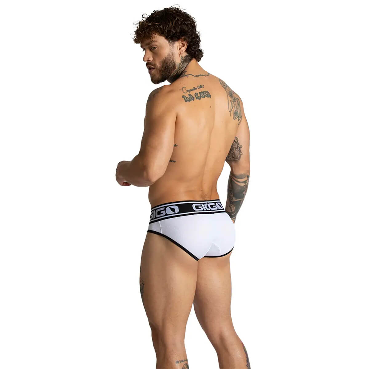 AUDACY WHITE BRIEF - Men's white underwear with cup that allows for enhancement