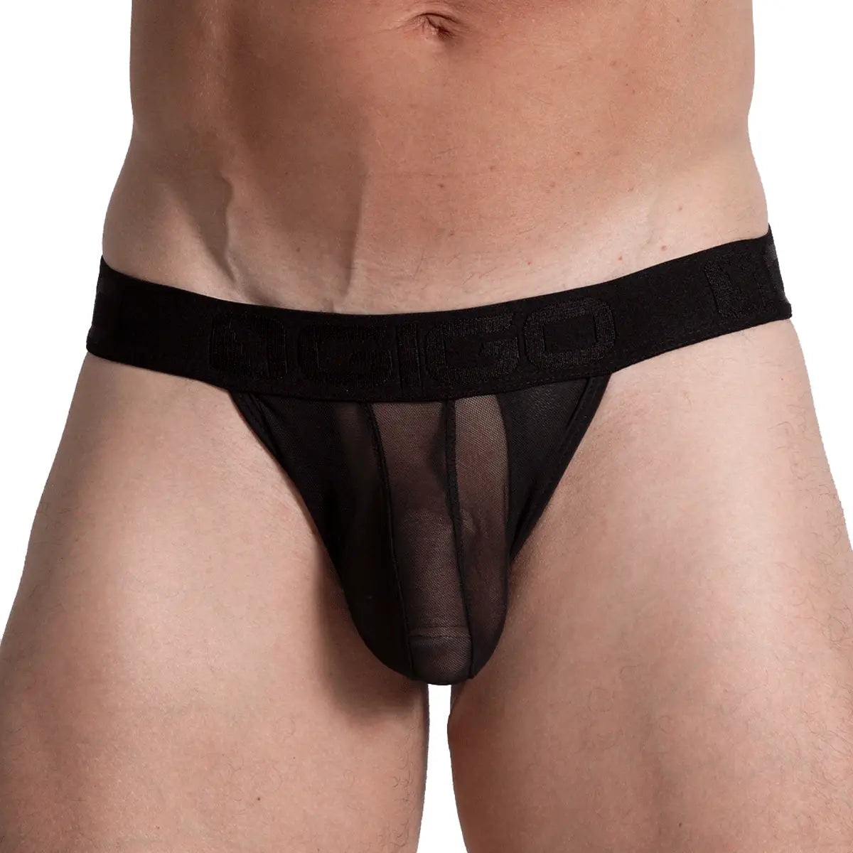 BAHIA BLACK BRIEF - Men's underwear in black mesh with cup that allows for enhancement