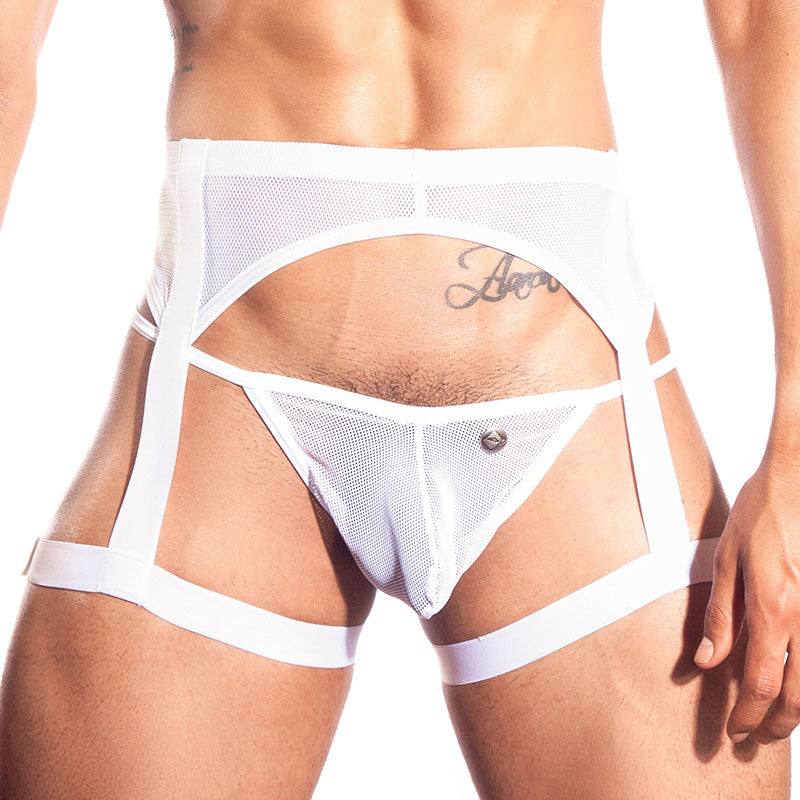 Gigo CANDLE WHITE Garter Mesh Jock Strap Underwear L40225 Size M - DealByEthan.gay loves Gigo Underwear