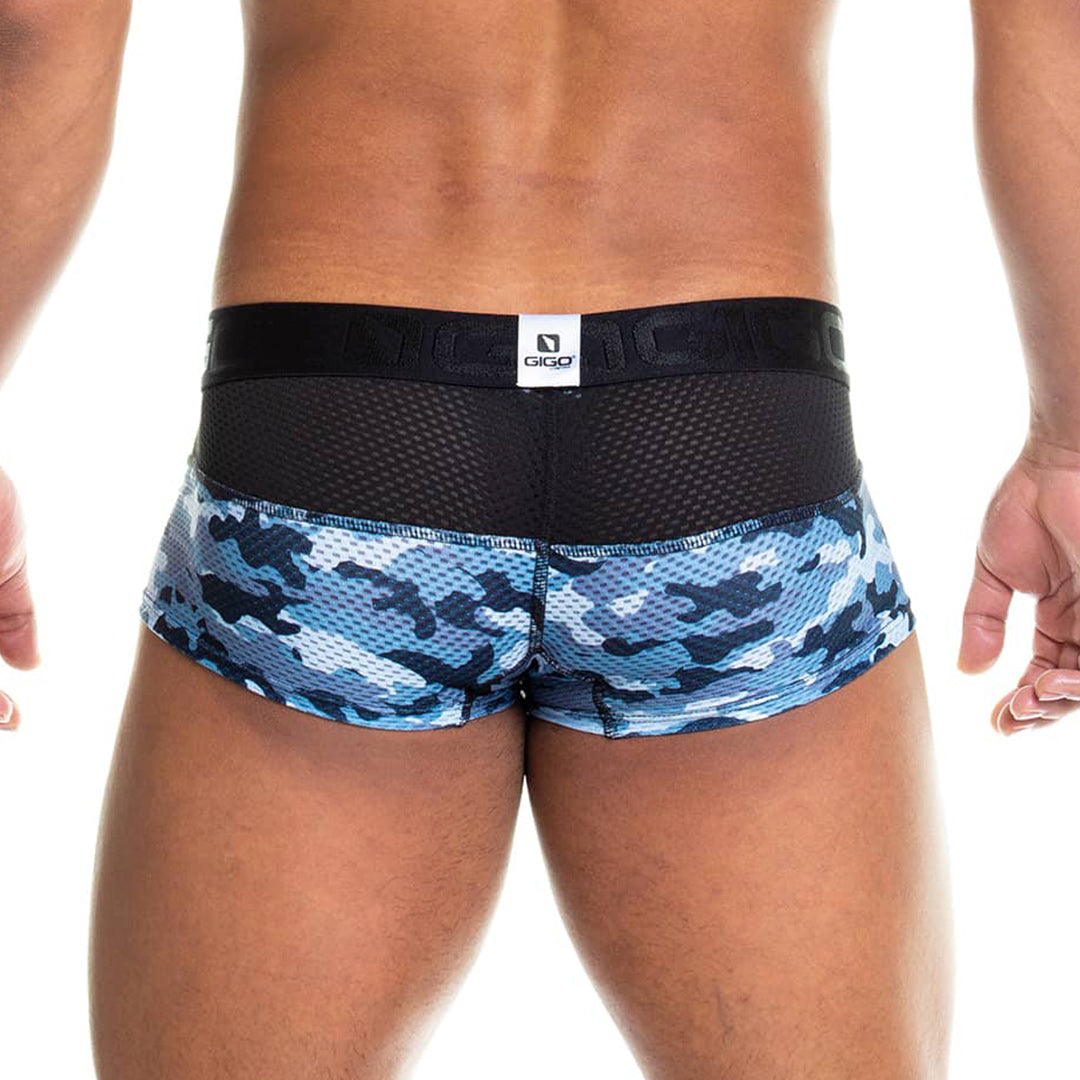 CAMO BLACK TRUNK - Men's camouflage boxer shorts