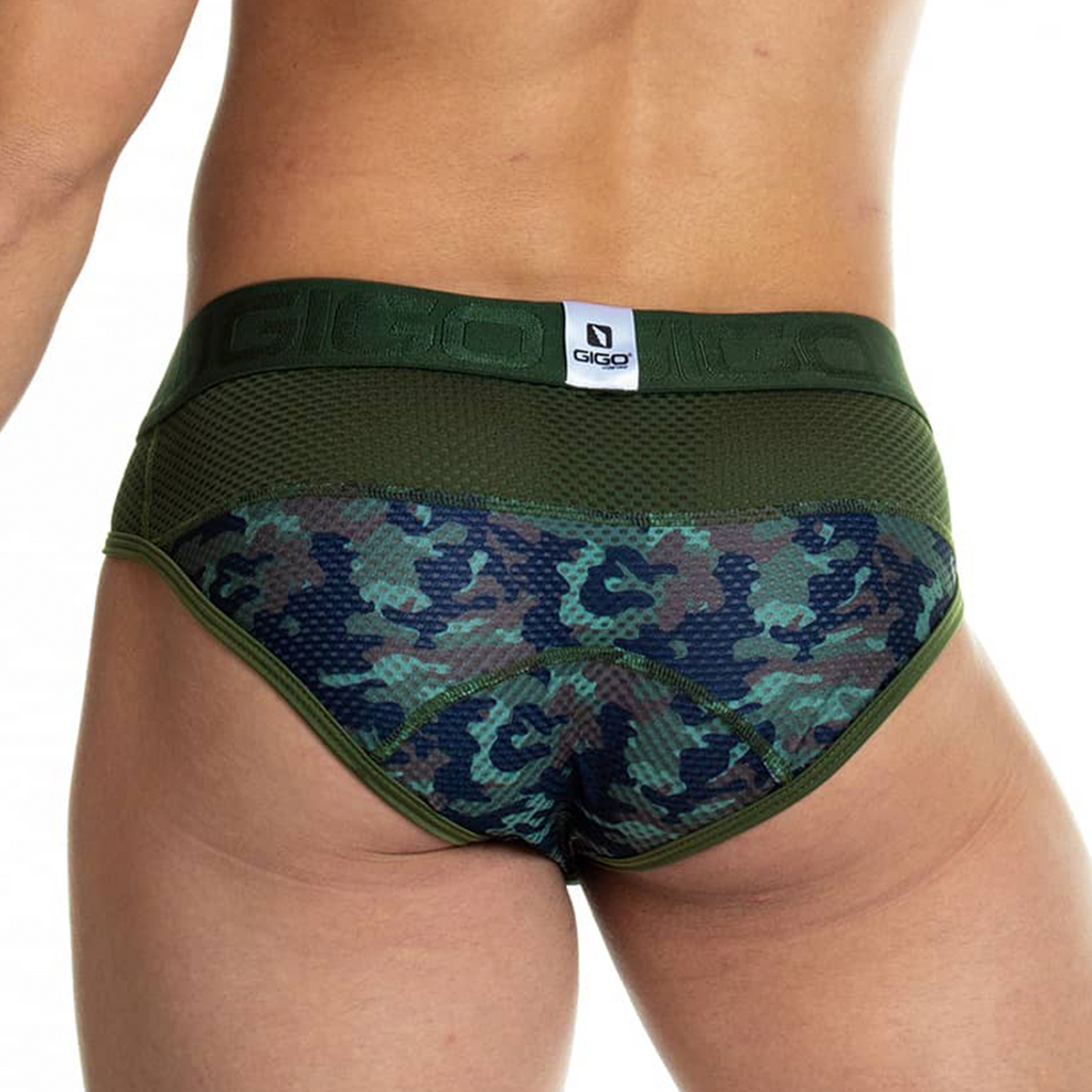 CAMO GREEN BRIEF - Men's camouflage brief