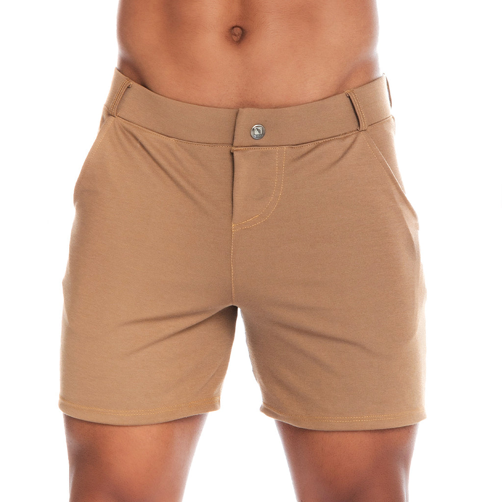 CARGO CAQUI SHORT - Brown shorts for men