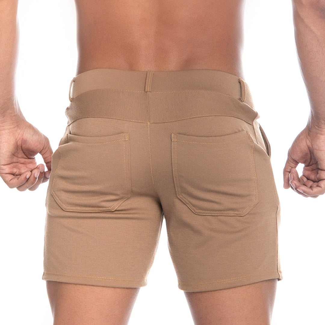 CARGO CAQUI SHORT - Brown shorts for men