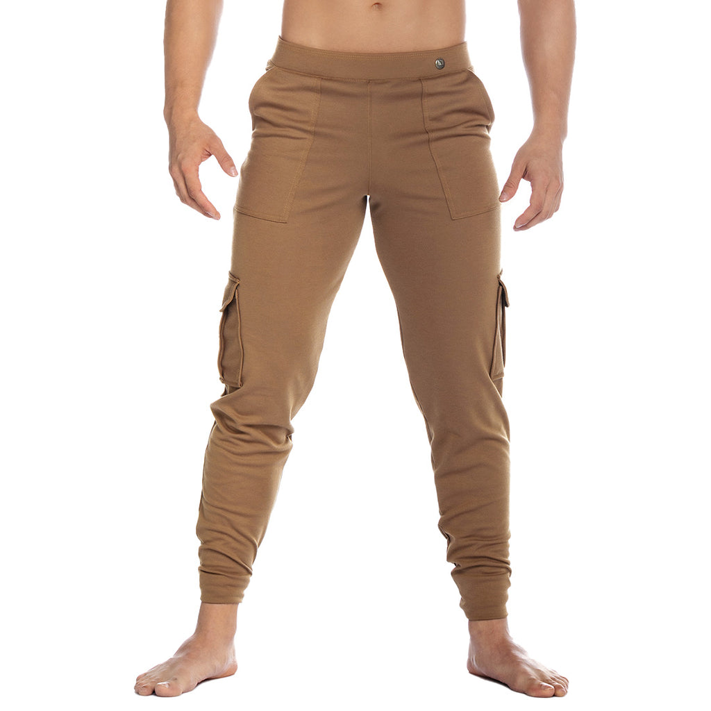 CARGO CAQUI SPORTPANTS - Men's brown cargo pants