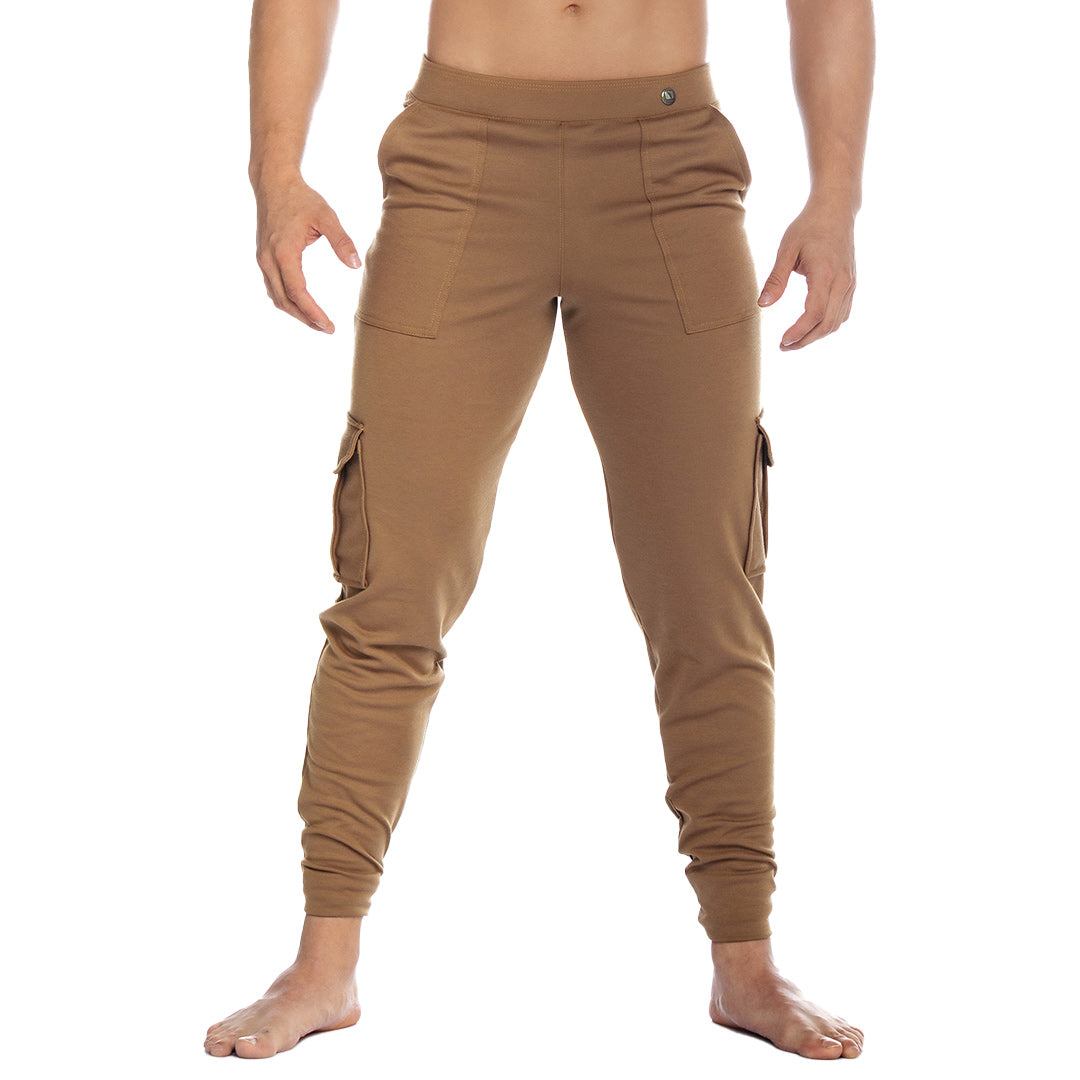 CARGO CAQUI SPORTPANTS - Men's brown cargo pants