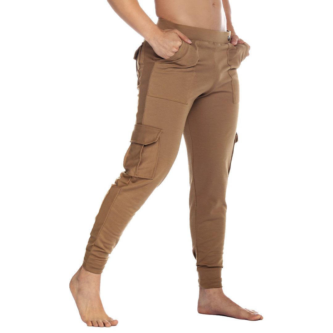 CARGO CAQUI SPORTPANTS - Men's brown cargo pants