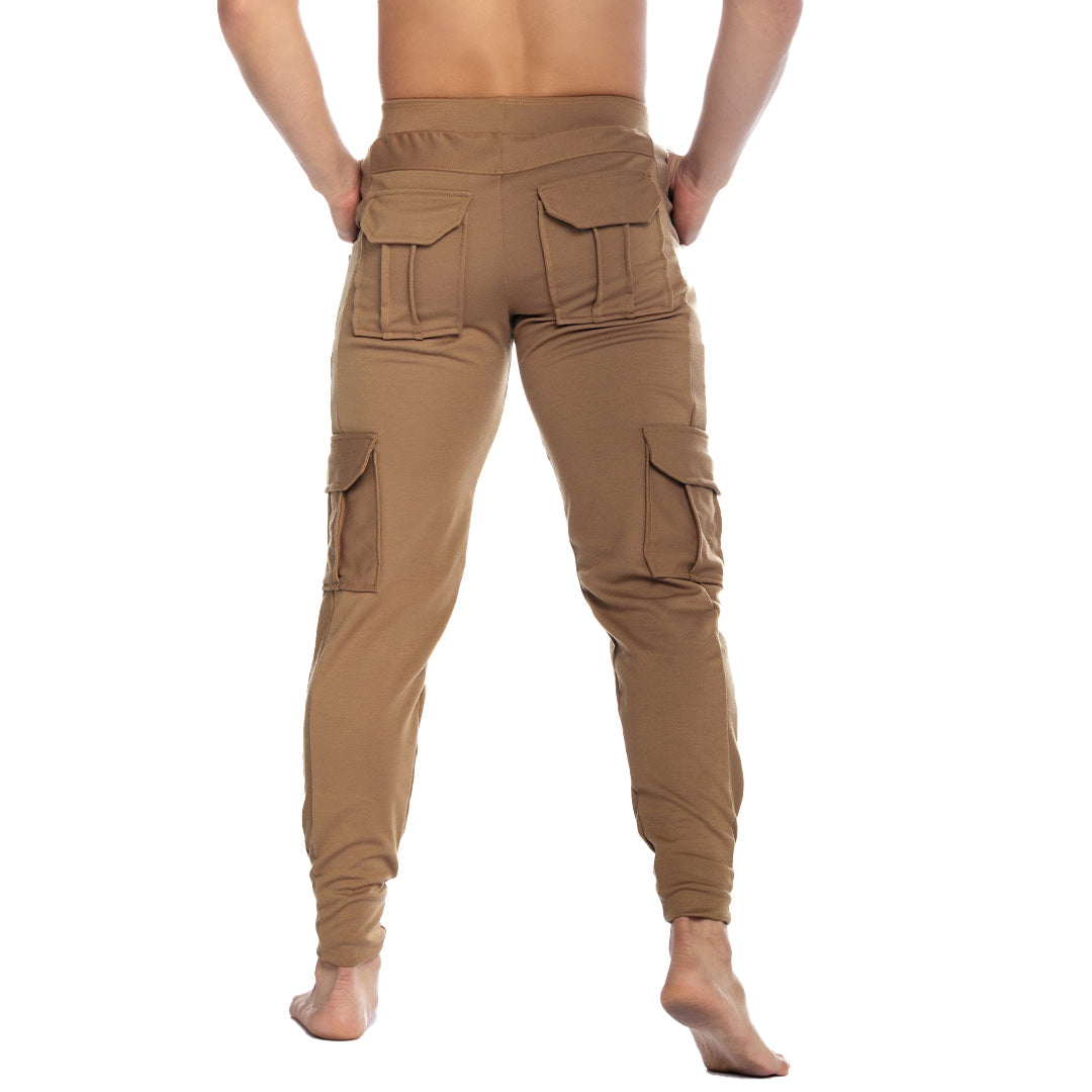 CARGO CAQUI SPORTPANTS - Men's brown cargo pants
