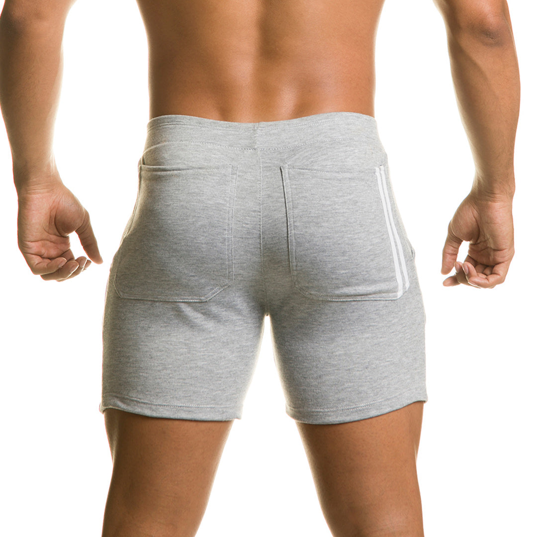 CHARI GRAY SHORT - Men's jasper gray sport shorts